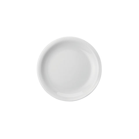 Professional Quality white Protel Side Plate 7 1/2 in - Set 36  by Porcelain Schmidt. Flat plates with a small flap, which gives additional resistance to the pieces.