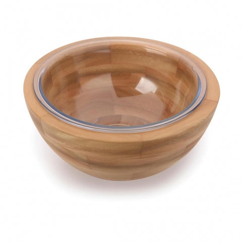Wooden & Glass Bowl 1256
