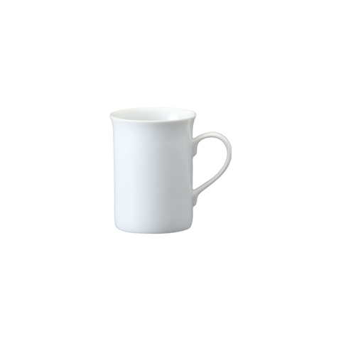 Professional Quality white Chocolate Mug Tall 8.1oz - Set 12  by Porcelain Schmidt. The mugs are classical and stackable. Suitable for cafes, bakeries, hotels, restaurants as well as for home use.