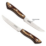 5" Porterhouse Brown Steak Knife, Round Tip, Full Tang - Set of 120