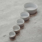 Professional Quality white Quiche 5 1/8 in - Set 36 by Porcelain Schmidt. Pieces can go to the microwave and oven, even for foods that need be grating. Very practical and versatile, there are several shapes, sizes and heights.