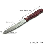 5" Jumbo Steak Knife, Rounded Tip, 3/4 tang - Set of 120