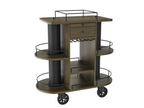 Wooden Serving Beverage Cart 10174