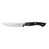 5" Forged Black Polycarbonate Handle Steak Knife, Rounded Tip - Set of 60