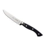 5" Forged Black Polycarbonate Handle Steak Knife, Rounded Tip - Set of 60