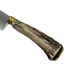 10" Gaucho Style Knife Fiber/Deer Handle with Leather Sheath