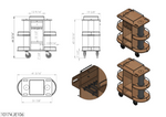 Wooden Serving Beverage Cart 10174