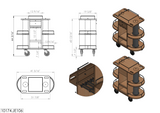 Wooden Serving Beverage Cart 10174