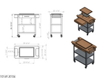 Wooden Serving  Cart S2109