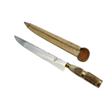 10" Gaucho Style Knife with Natural Deer Horn Handle