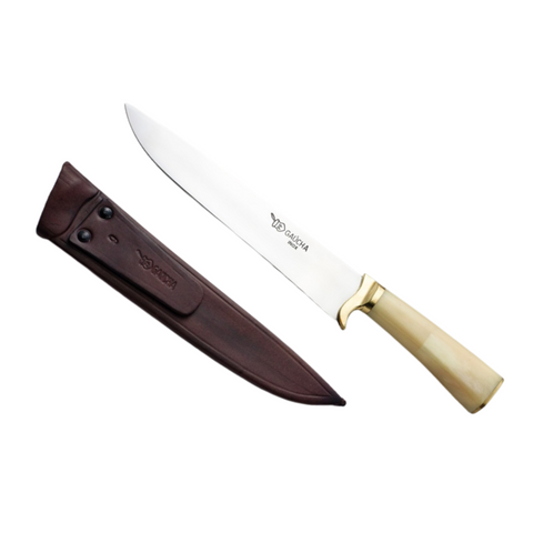 10" Gaucho Style Knife with Curved Bone Handle