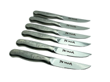 4 1/2" Jumbo Steak Knife Blade, Engraved Handle, Pointed Tip (Box w/ 6)