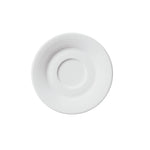 Professional Quality white Saturno Coffee & Tea Saucer 5 1/2 in - Set 36 by Porcelain Schmidt. Very delicate plate with parallel lines. The edges are reinforced. Perfect for crowded places like steakhouses and self-service. 
