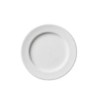 Professional Quality white Saturno Side Plate 7 1/2 in - Set 36 by Porcelain Schmidt. Very delicate plate with parallel lines. The edges are reinforced. Perfect for crowded places like steakhouses and self-service. 