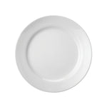 Professional Quality white Cilindrica dinner plate 10 1/4 in by Porcelain Schmidt. With flat plates, the Cilindrica model is perfect for breakfast , room service and coffee shop.