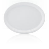 Professional Quality white Protel Platter 11 3/8 in - Set 12  by Porcelain Schmidt. Flat plates with a small flap, which gives additional resistance to the pieces.