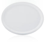 Professional Quality white Protel Platter 13 in - Set 12  by Porcelain Schmidt. Flat plates with a small flap, which gives additional resistance to the pieces.