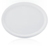 Professional Quality white Protel Platter 13 in - Set 12  by Porcelain Schmidt. Flat plates with a small flap, which gives additional resistance to the pieces.