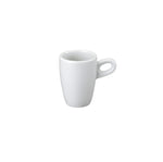 Professional Quality white Sofia Alta Espresso Cup 2.3 oz  by Porcelain Schmidt. The cups are classical and stackable. Suitable for cafes, bakeries, hotels, restaurants as well as for home use.