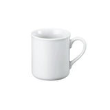 Professional Quality white Chocolate Mug Tall 9.5oz - Set 36 by Porcelain Schmidt. The Mugs are classical and stackable. Suitable for cafes, bakeries, hotels, restaurants as well as for home use.
