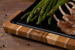 Square Serving Board with Cast Iron Tray