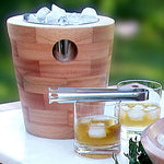 Wooden Ice Bucket with Tong and Lid 1024