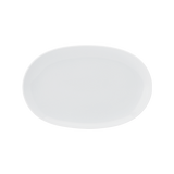  Professional Quality white Voyage Coup Platter 11 in - Set 12  by Porcelana Schmidt. Flat platters without borders are perfect pieces for hotels and restaurant of Haute Cuisine.