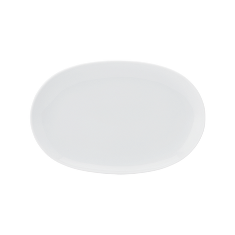 Professional Quality white Voyage Coup Platter 11 in - Set 12  by Porcelana Schmidt. Flat platters without borders are perfect pieces for hotels and restaurant of Haute Cuisine.