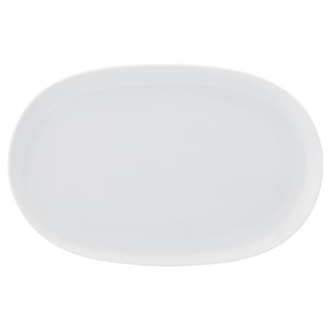 Professional Quality white Voyage Coup Platter 14 1/6 in - Set 12 by Porcelain Schmidt. Flat platters without borders are perfect pieces for hotels and restaurant of Haute Cuisine