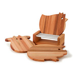 Wooden Cutting Boards Set with Stand 2035