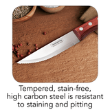 5" Jumbo Polywood Handle Steak Knife Pointed Tip - Set of 120