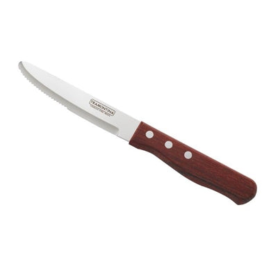 New Star Foodservice 58925 10-Inch Steak Knife, 5-Inch Rounded Serrated  Blade with Wood Handle, Jumbo, Set of 12