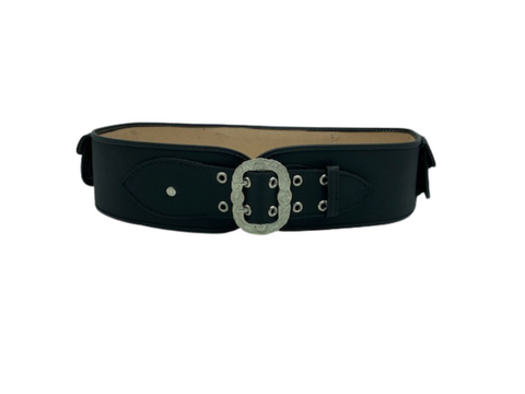 Black Leather Belt (Guaiaca)