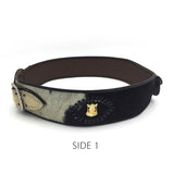 Black and White Leather Belt (Guaiaca)
