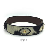 Black and White Leather Belt (Guaiaca)