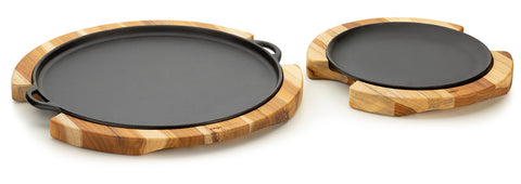 Round Serving Board with Cast Iron Tray – Zafill Distribution