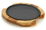 Round Serving Board with Cast Iron Tray