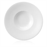 Professional Quality white Risotto Plate 10 5/8 in - Set 12  by Porcelana Schmidt. A great classic, the plates are round and have a small base.